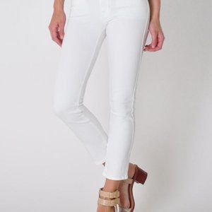 𝅺FIDELITY CROP STEVIE WHITE JEANS